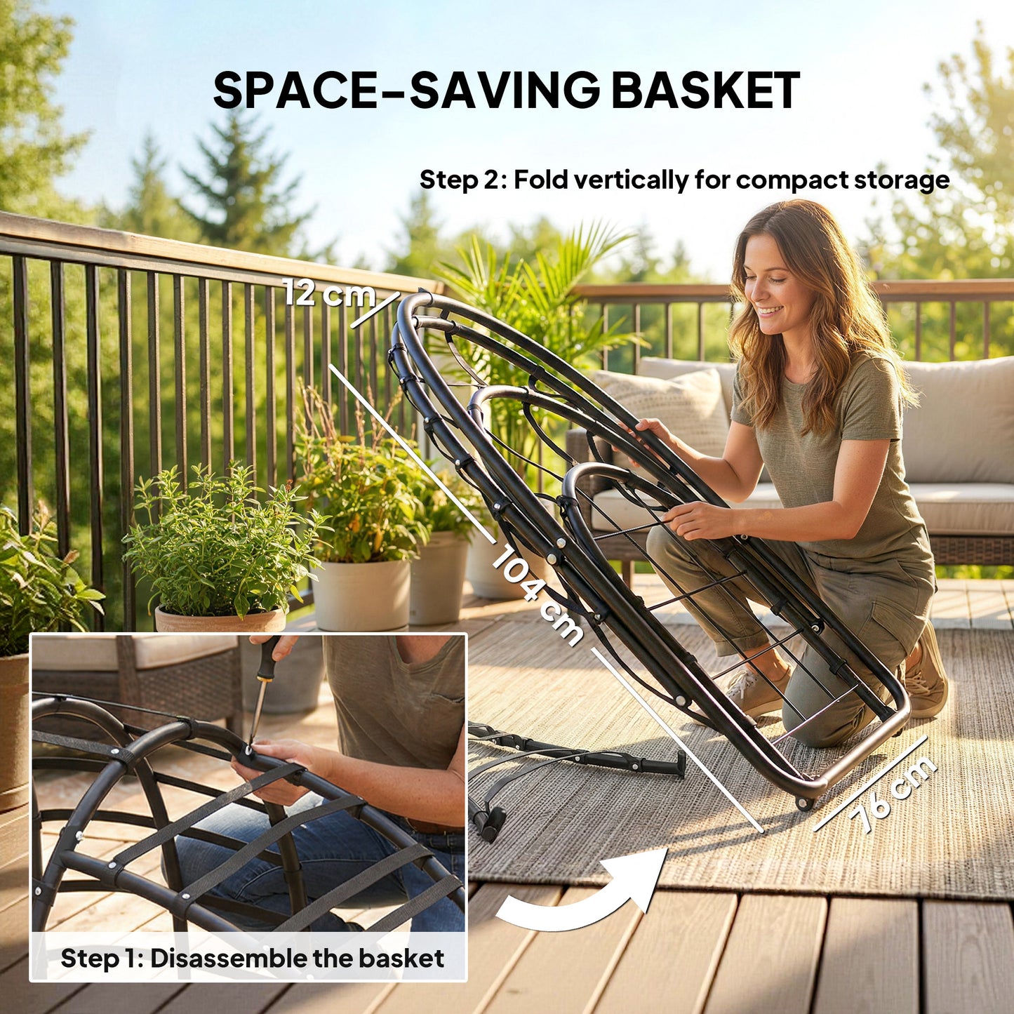 Hanging Egg Chair, Indoor Outdoor Swinging Hammock Chair with Stand