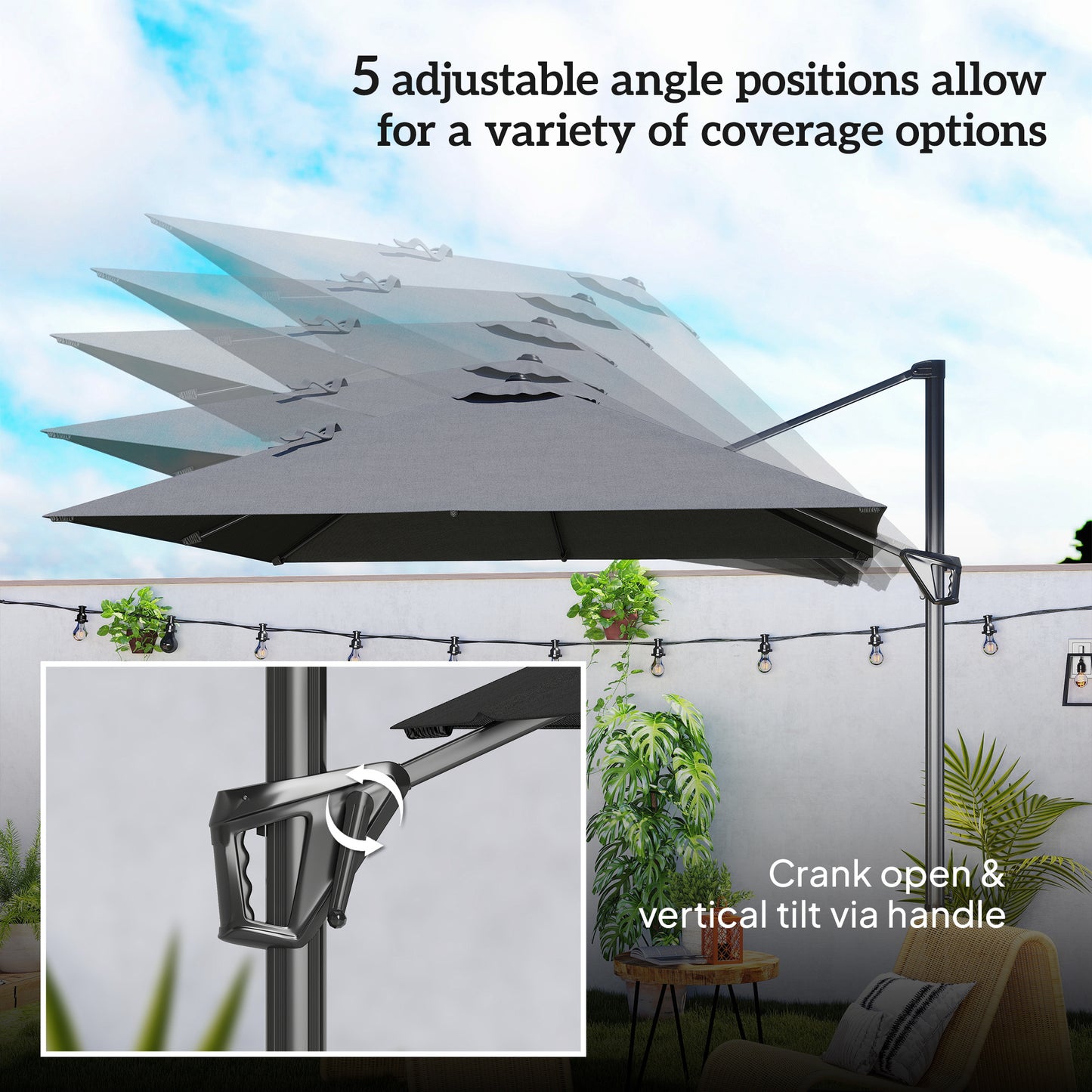 Patio Offset Parasol Umbrella