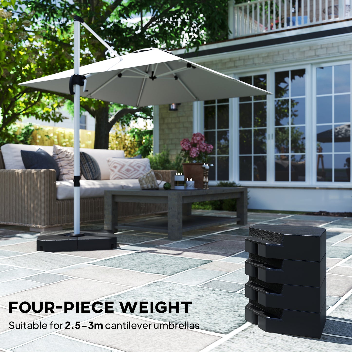 Umbrella Weights for Cantilever Parasols