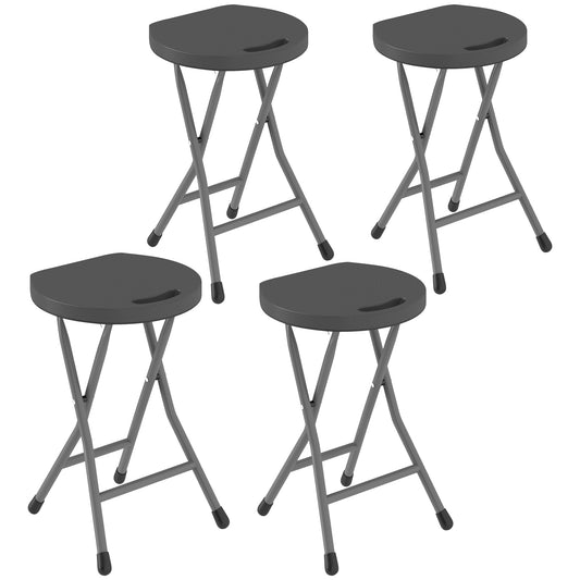 Set of Four Folding Carry Stools