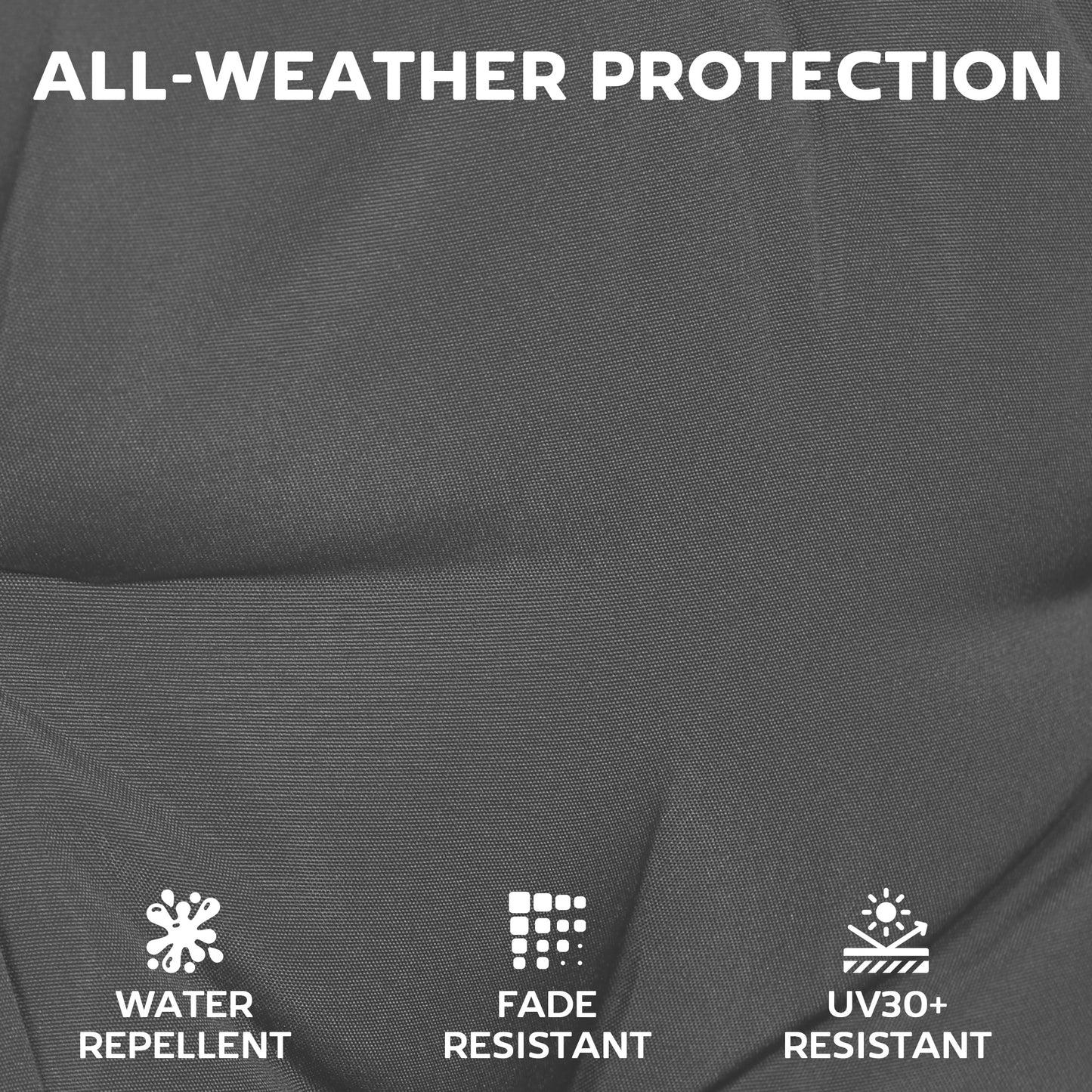 Outdoor Seat Cushions Set of 2 with Ties, Waterproof Garden Seat Pads