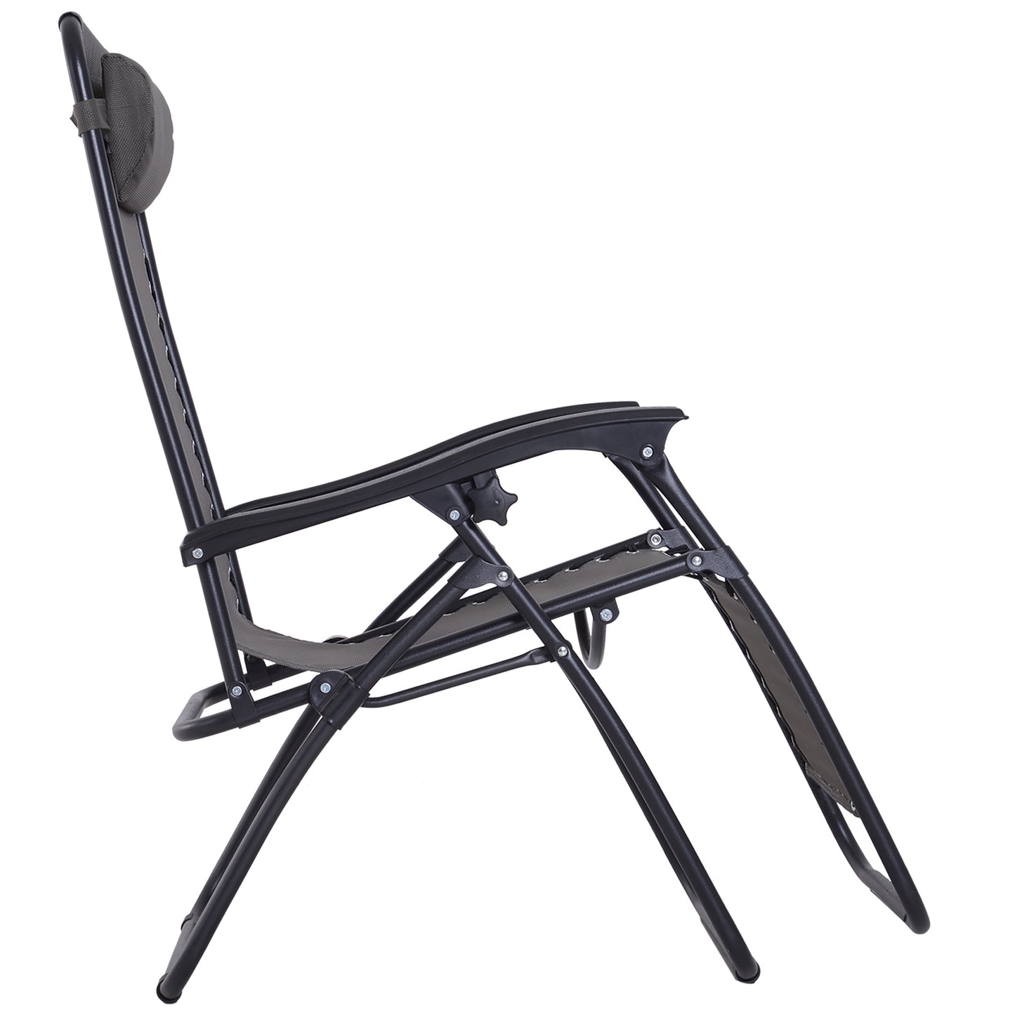 3pcs Folding Zero Gravity Chairs Sun Lounger Table Set w/ Cup