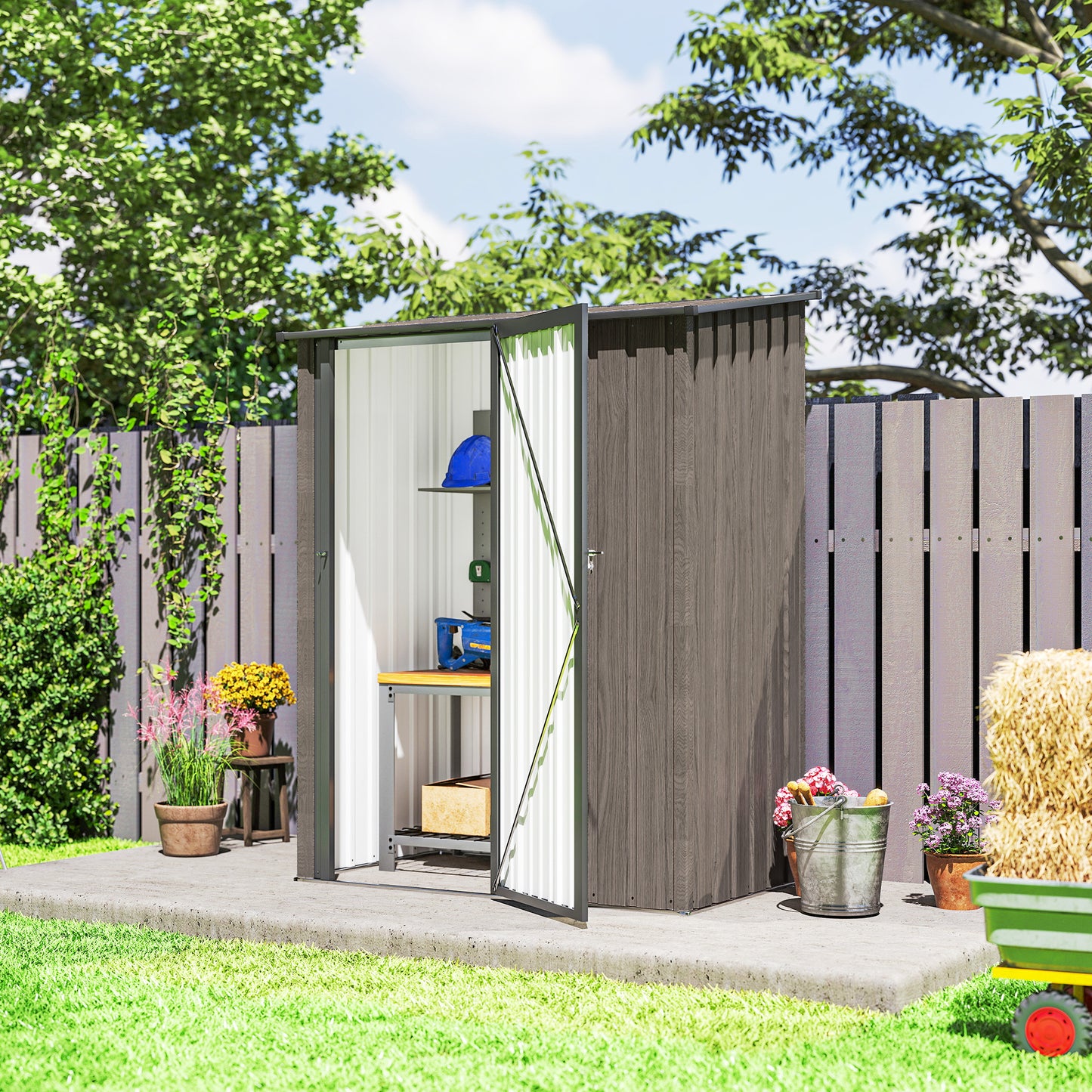 5ft x 3ft Metal Garden Storage Shed