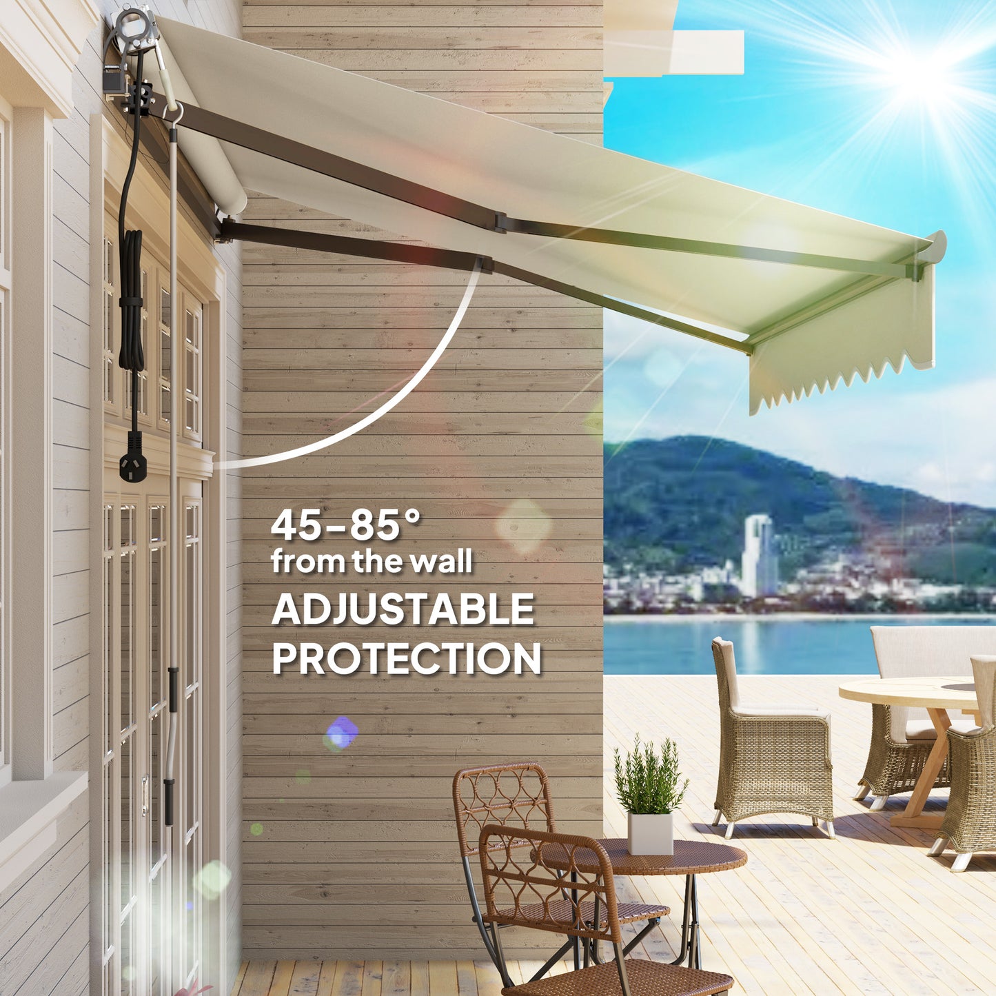 2.5 x 2m Electric Awning with Remote Controller (1)