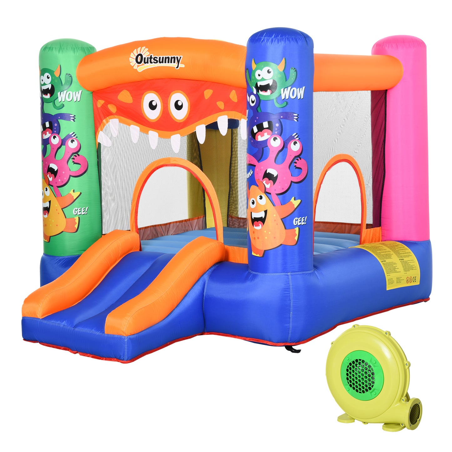 Bouncy Castle Inflatable Basket Trampoline Slide Monster Design 180