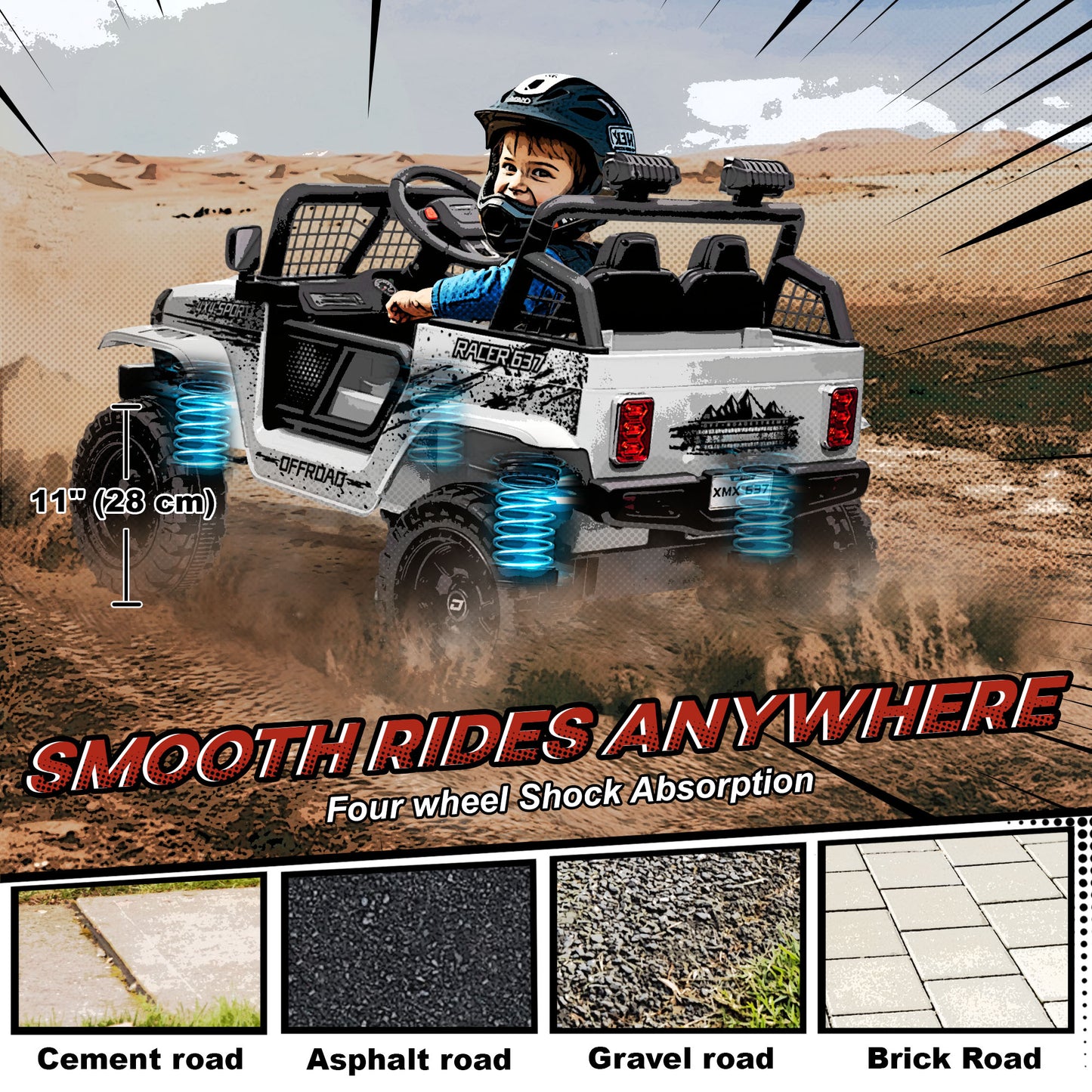 12V Battery Powered Kids Ride-On Car
