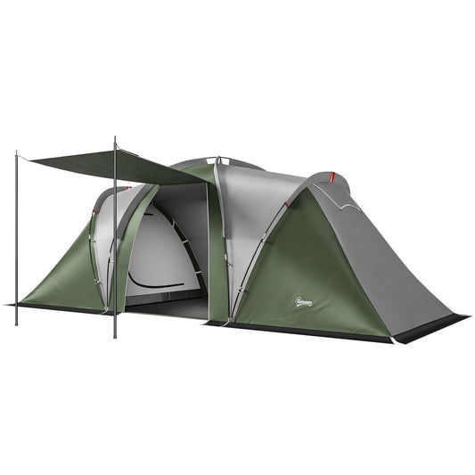 Family Camping Tent 3000mm Waterproof Windproof Tunnel Tent 8-12