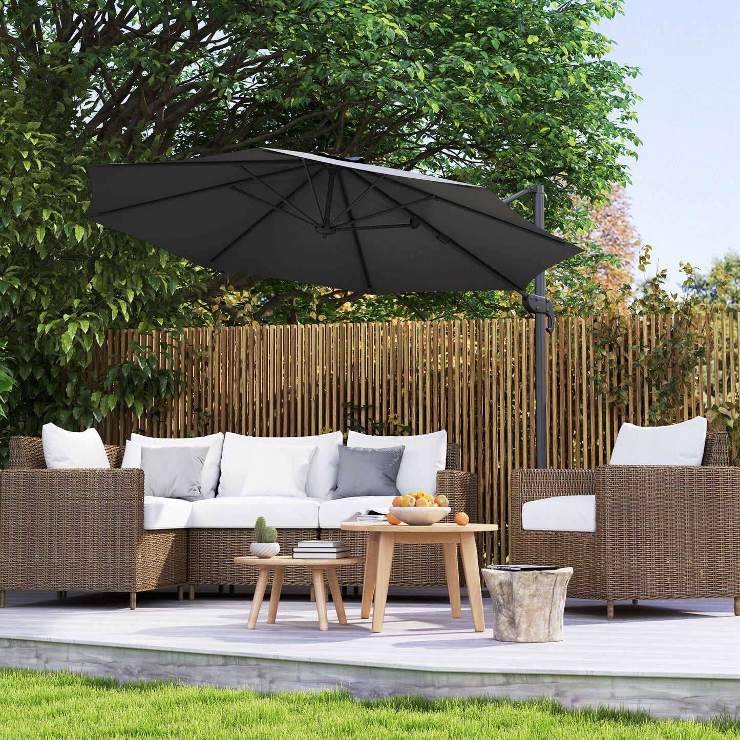 3 x 3m Overhanging Cantilever Parasol