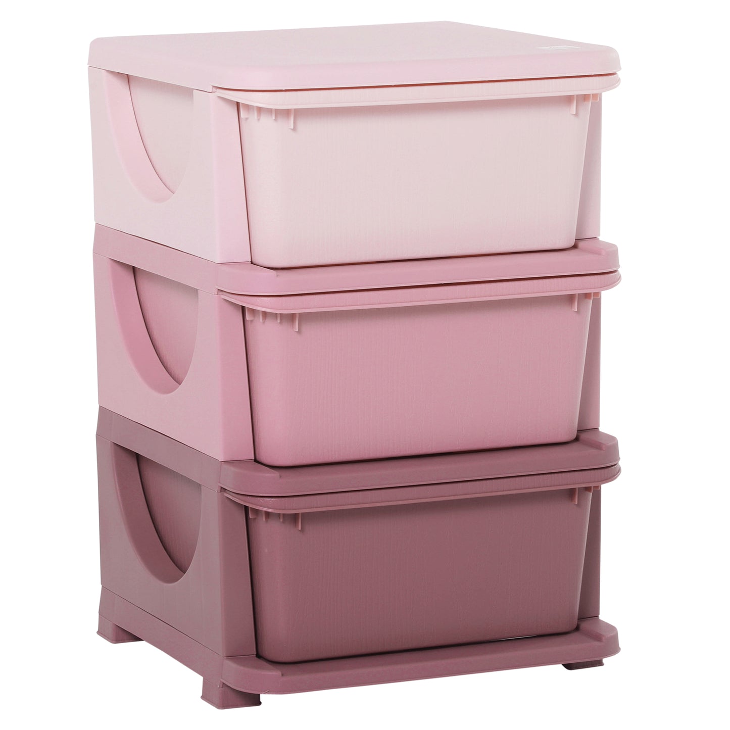 3 Drawers Plastic Storage Units, 3 Tier Kids Storage Units