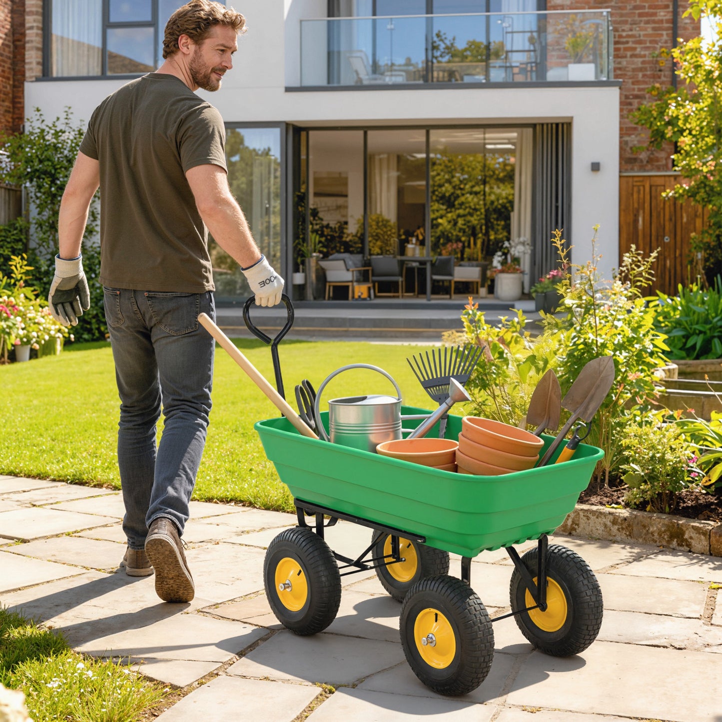 75 Litre Large Garden Cart