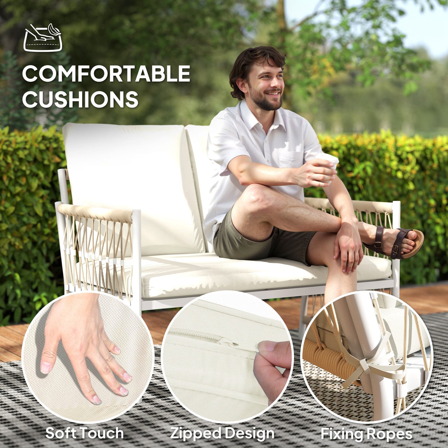 4 Piece Rattan Garden Furniture Set (1)
