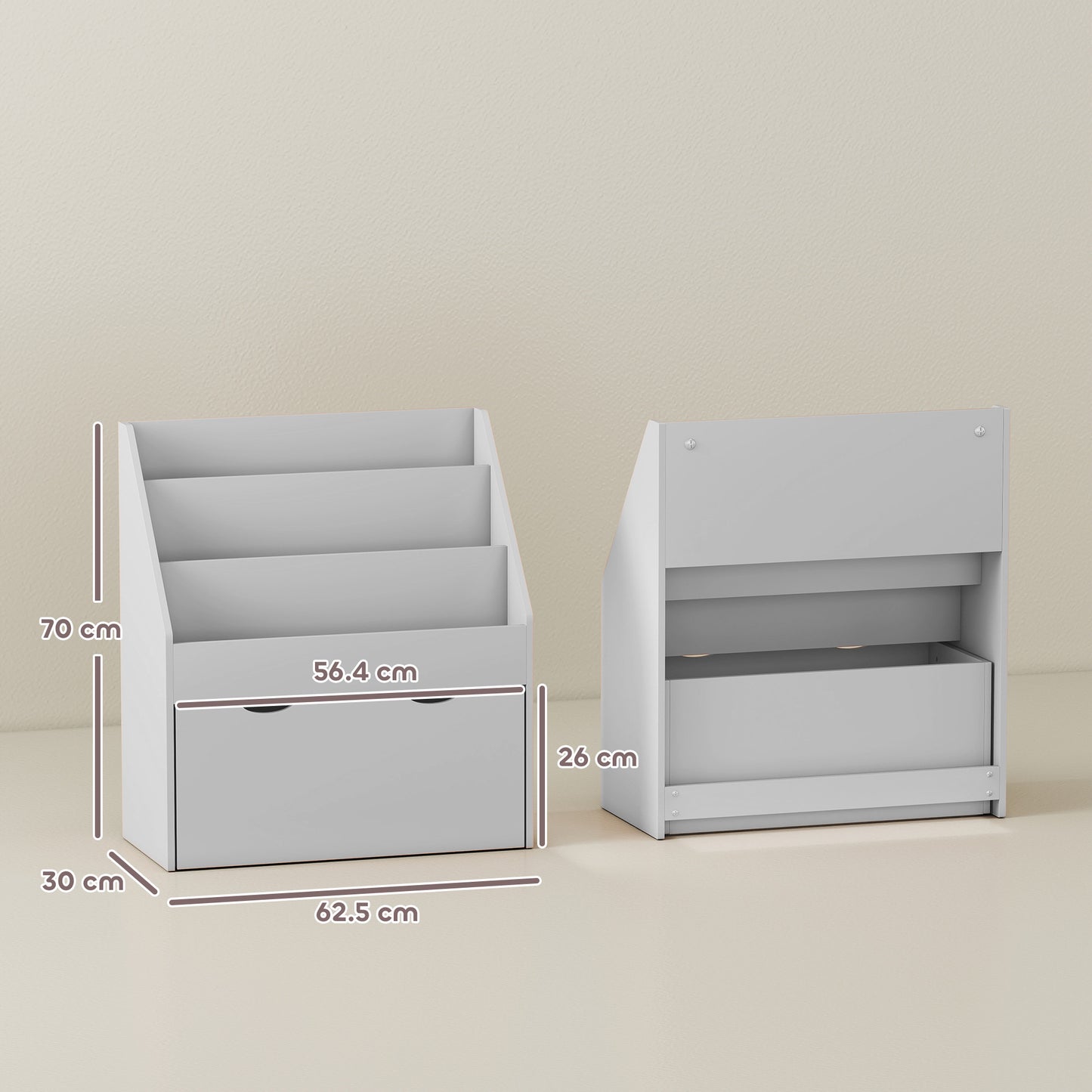 Bookcase for Kids with Shelves, Drawer, Bookcase for Bedroom, Playroom