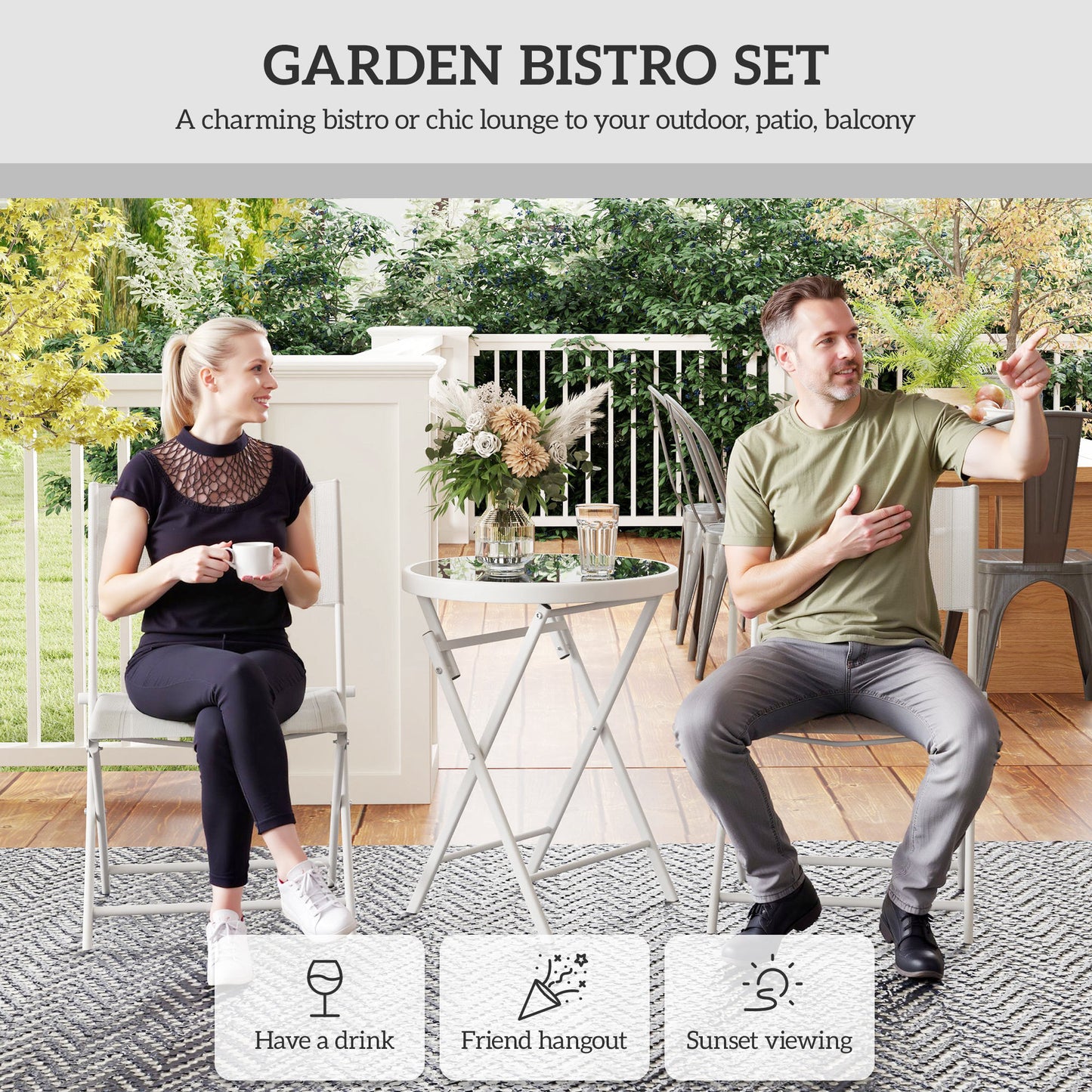 3 Pieces Outdoor Bistro Set (1)
