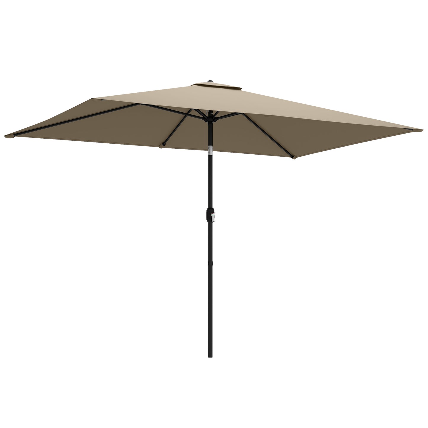 Garden Parasol, Parasol Umbrella with Crank Handle, Tilt Function