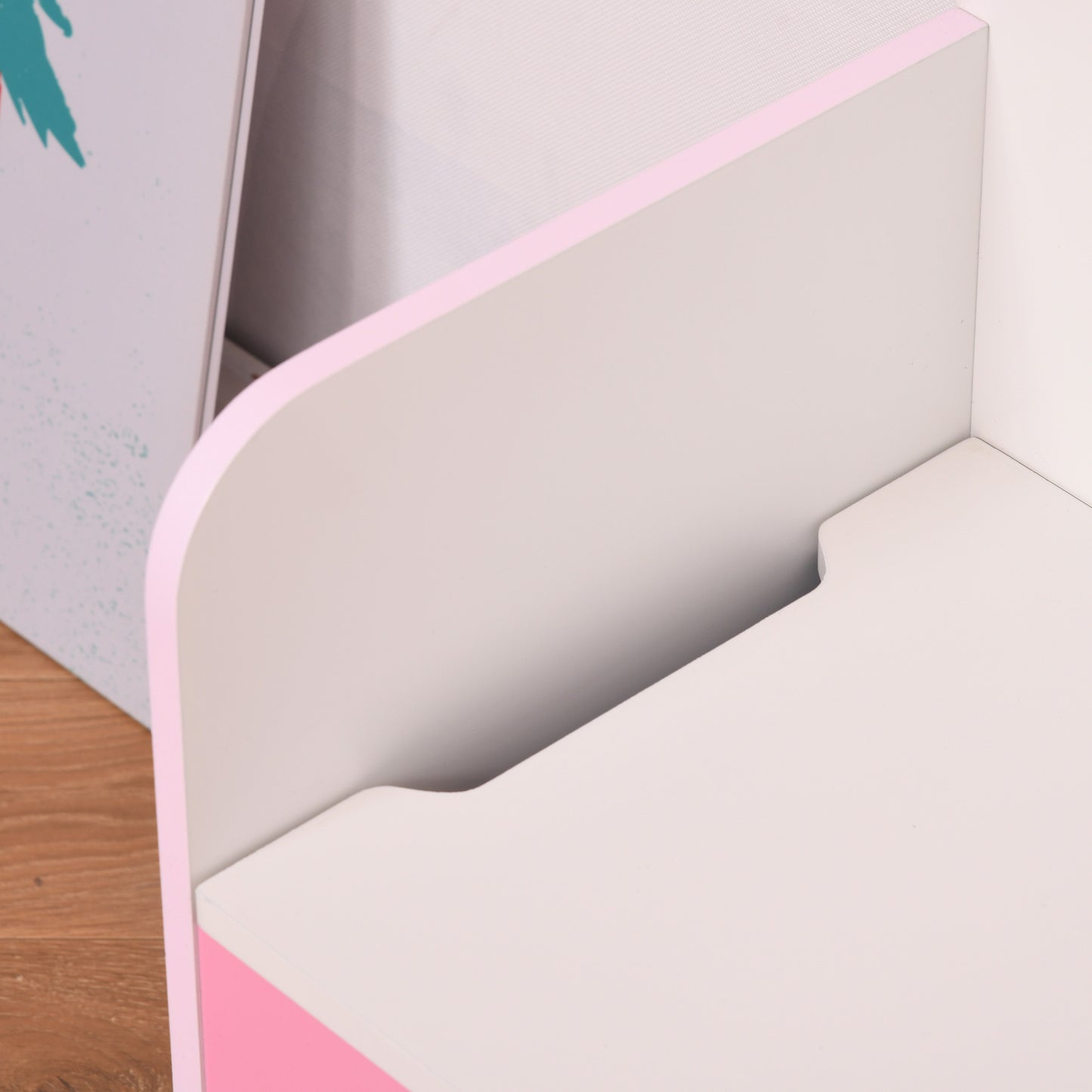 Kids Wooden Toy Box Children Storage Chest Bench Organiser Safety