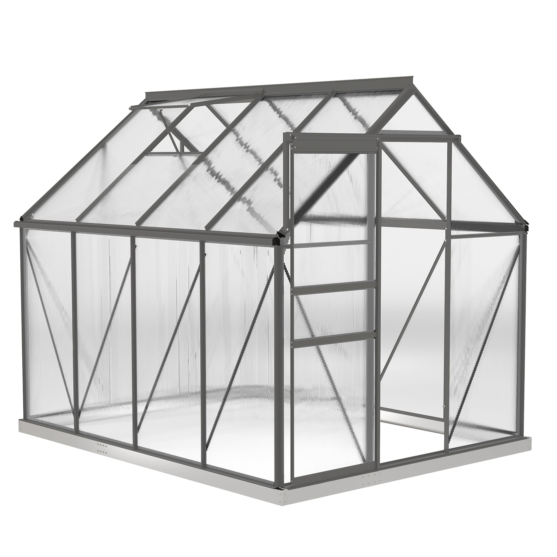 190 x 253 cm Walk-In Polycarbonate Greenhouse