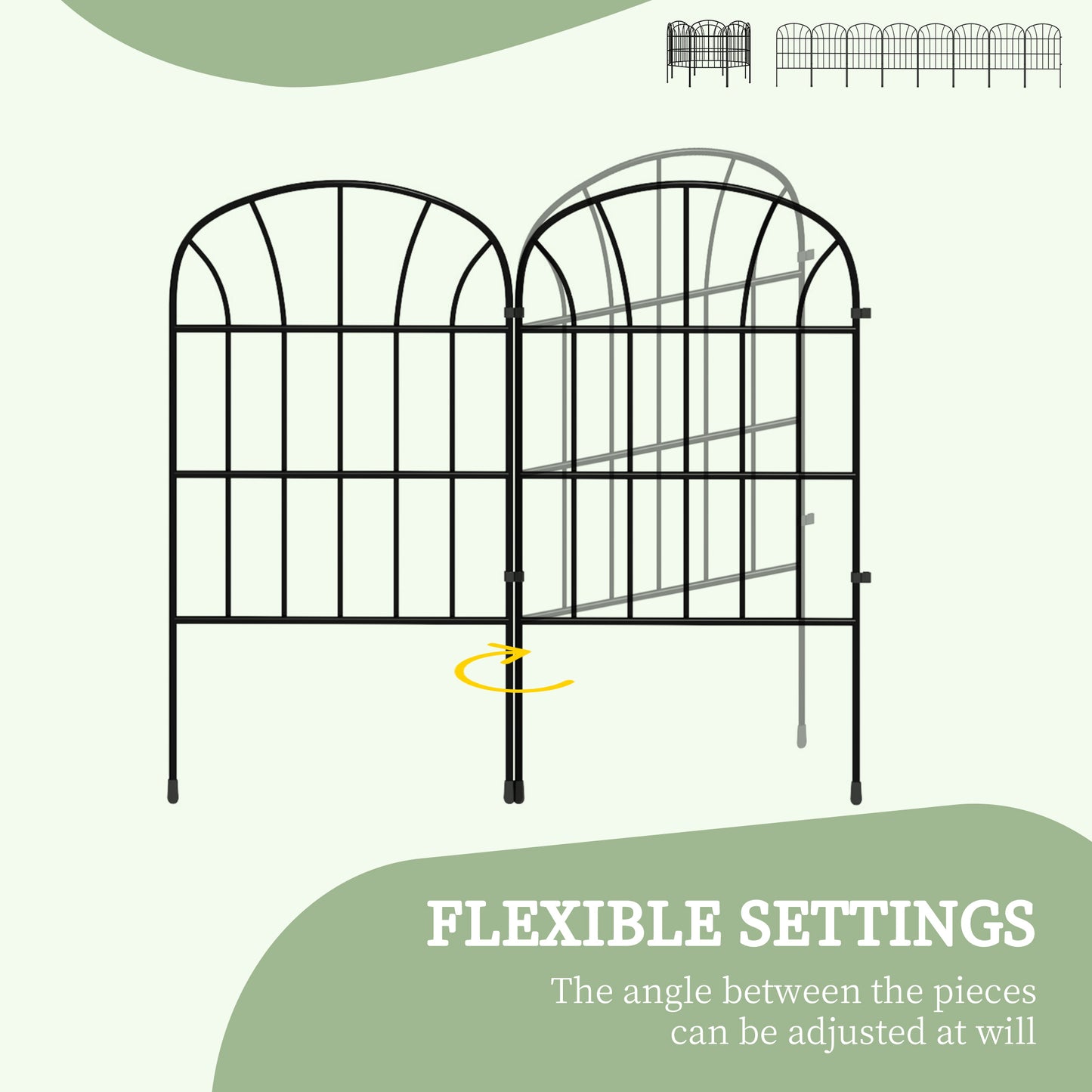Metal Decorative Outdoor Picket Fence Panels