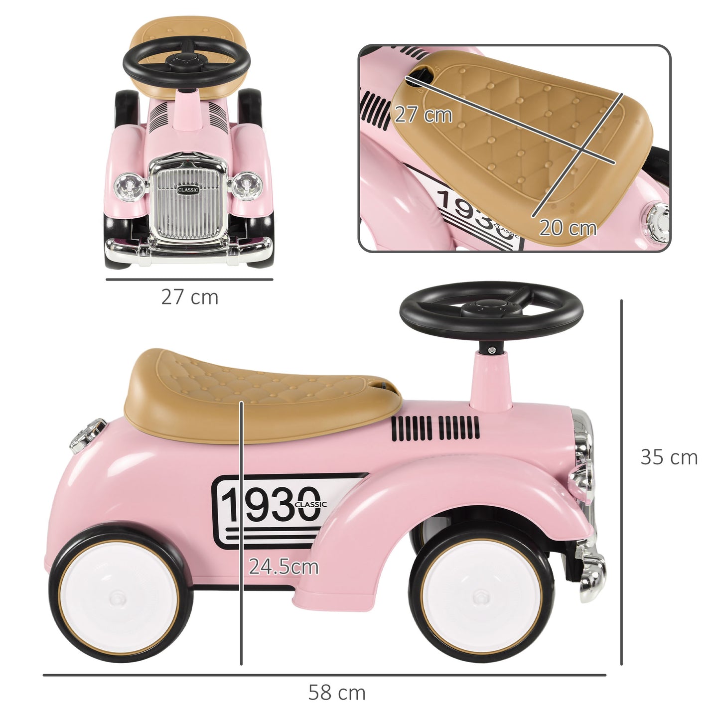 Foot to Floor Slider for Toddlers with Under-Seat Storage