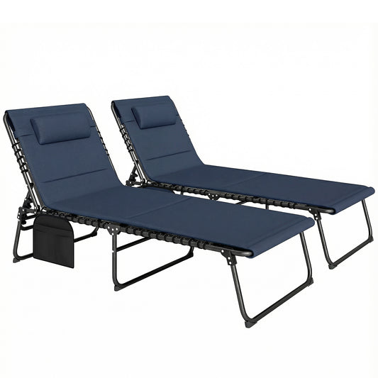 Set of Two Reclining Sun Loungers (7)