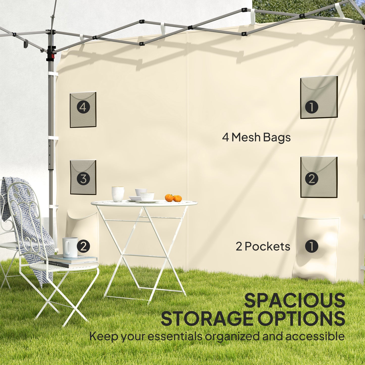 195 x 295cm Replacement Gazebo Sidewall