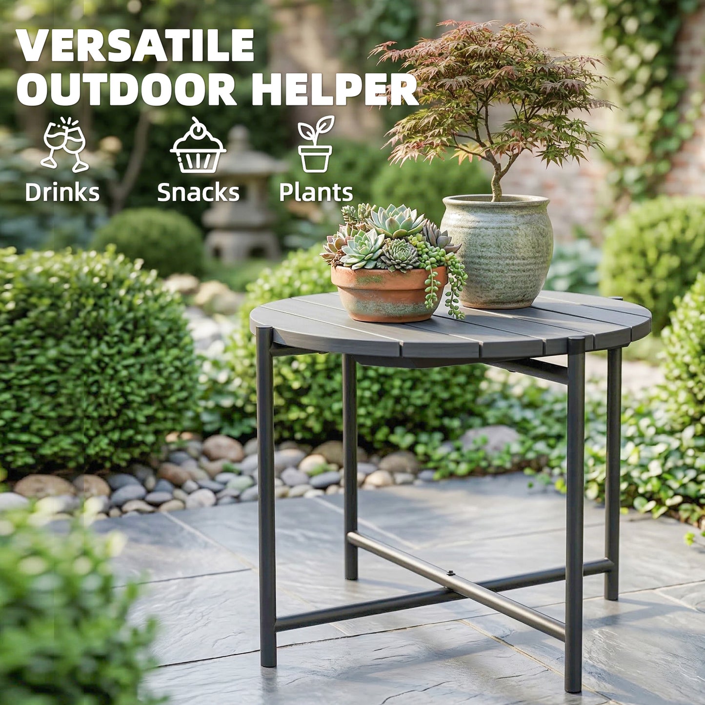 54 cm Round Outdoor Side Table