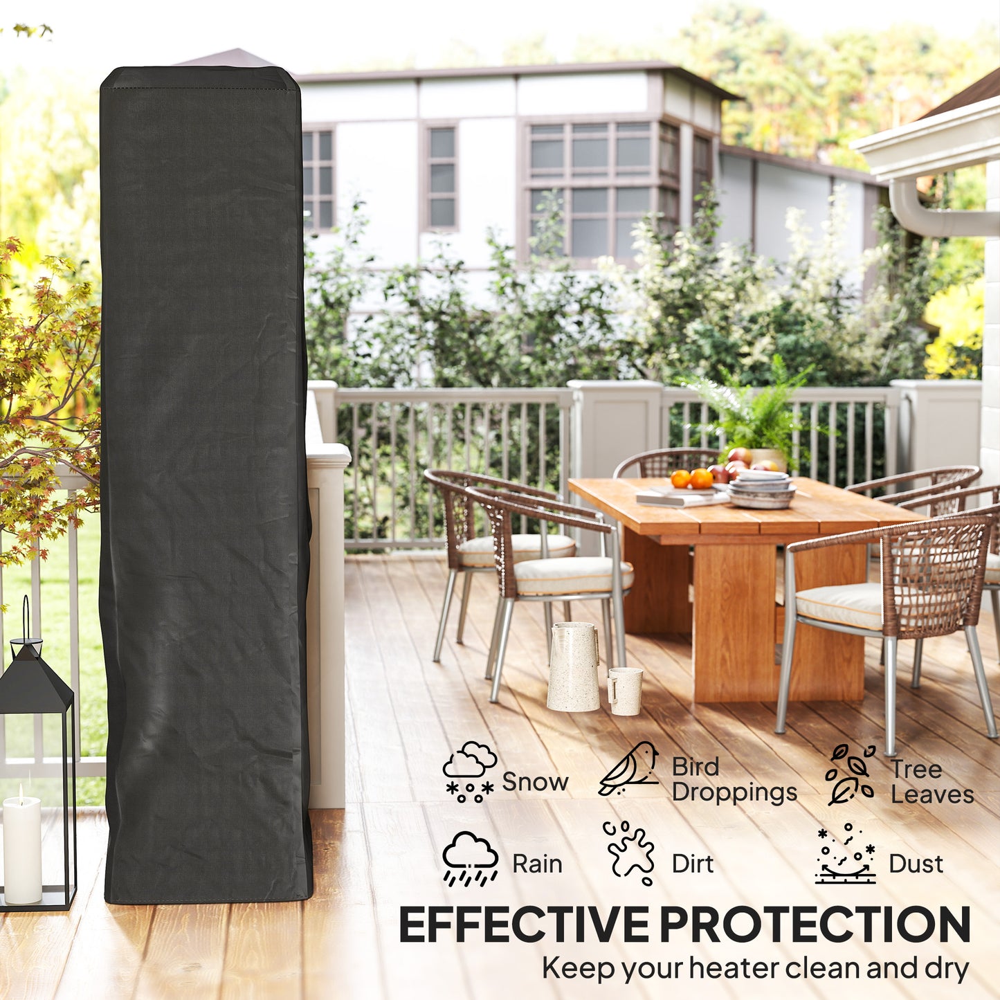 Heavy Duty Gas Pyramid Patio Heater Cover