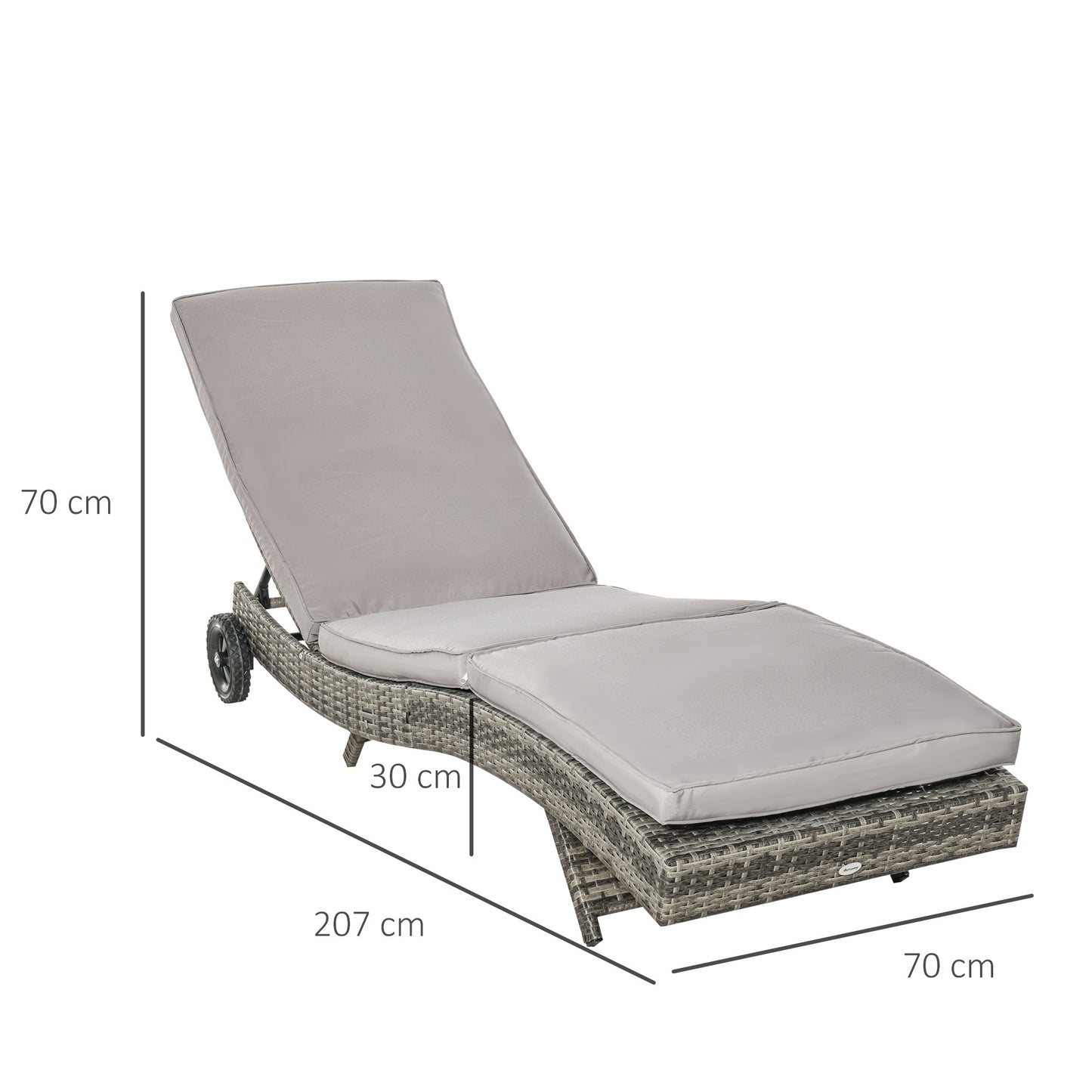 Patio Wicker Chaise Lounge Chair