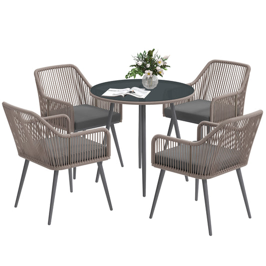 4 Seater Rattan Dining Set