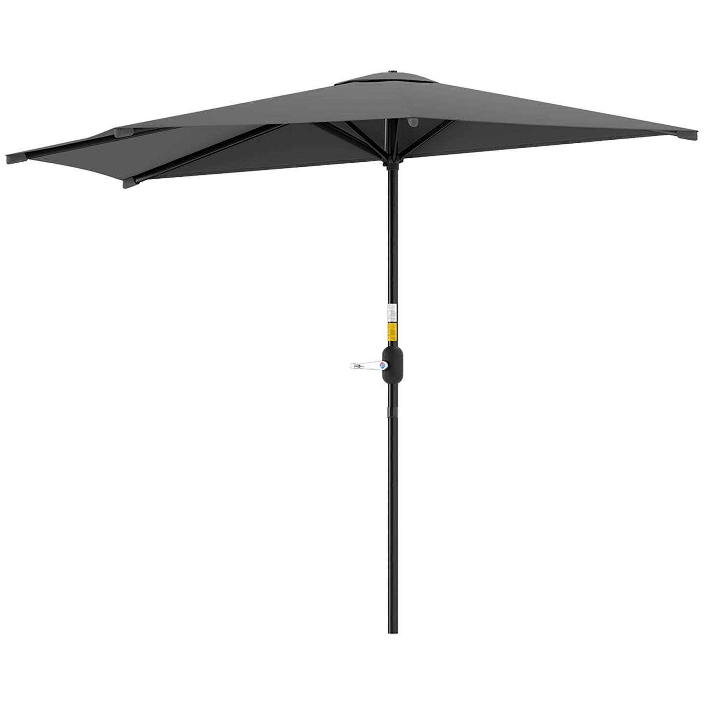 3(m) Half Parasol, Semi Round Umbrella with Metal Frame