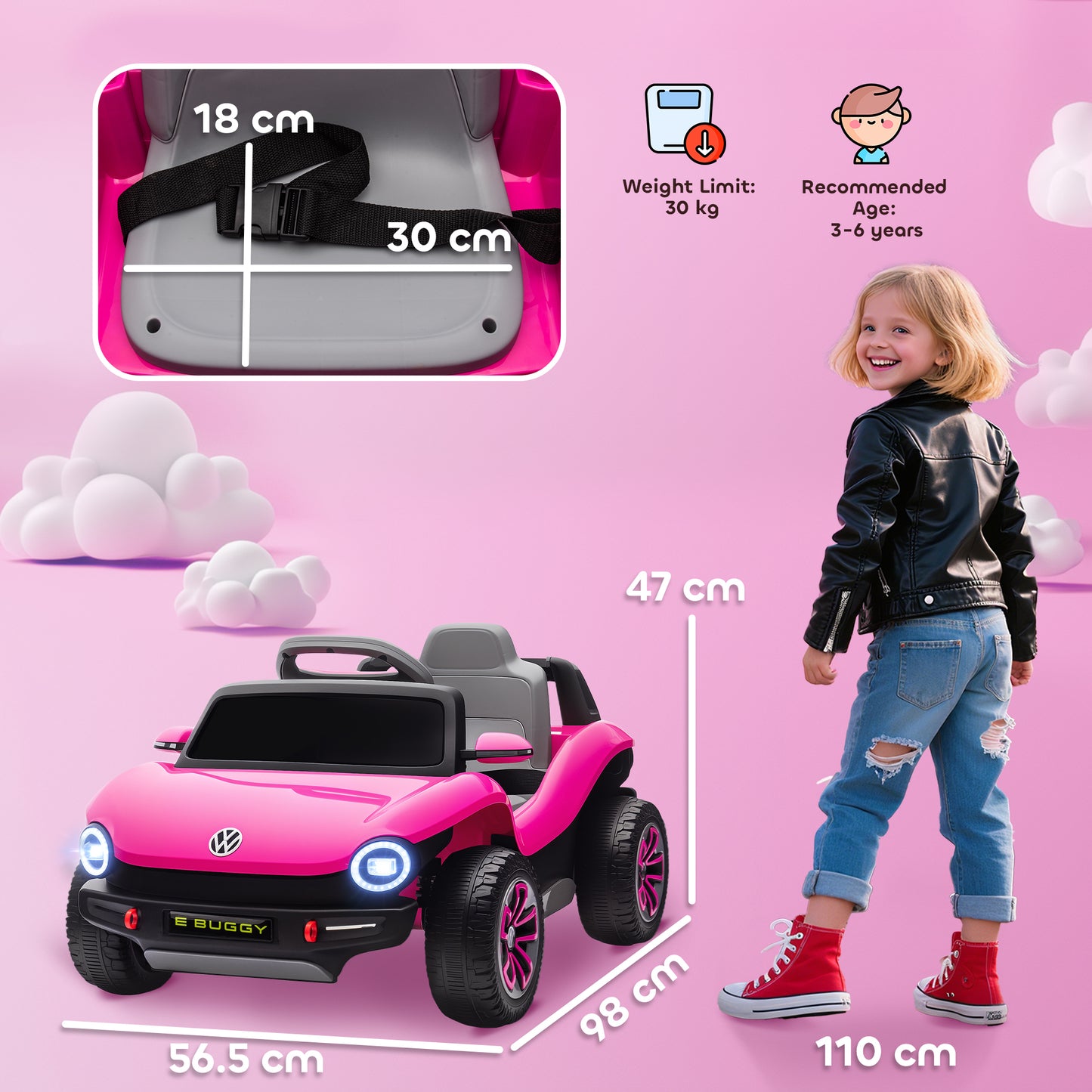 Volkswagen Licensed Kids Electric Car with Remote Control