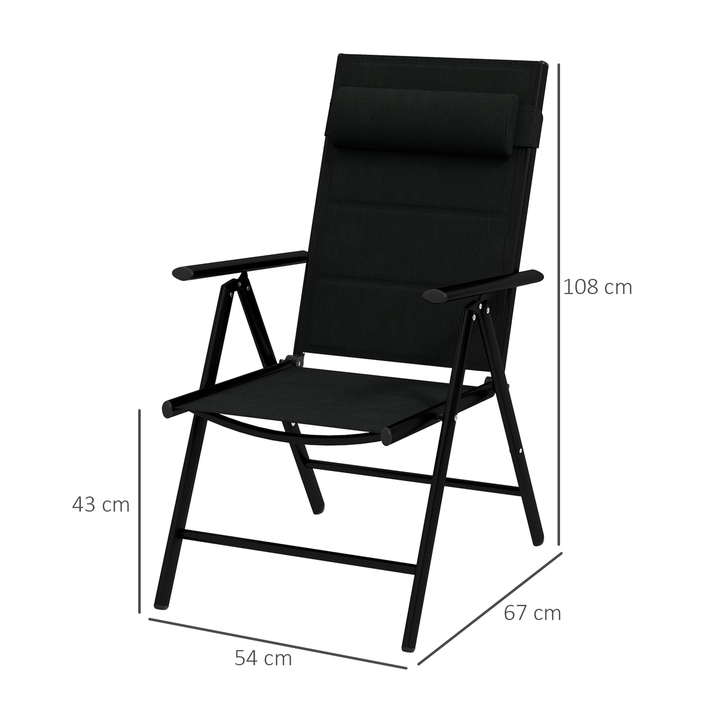 Set of Two Padded Garden Chairs
