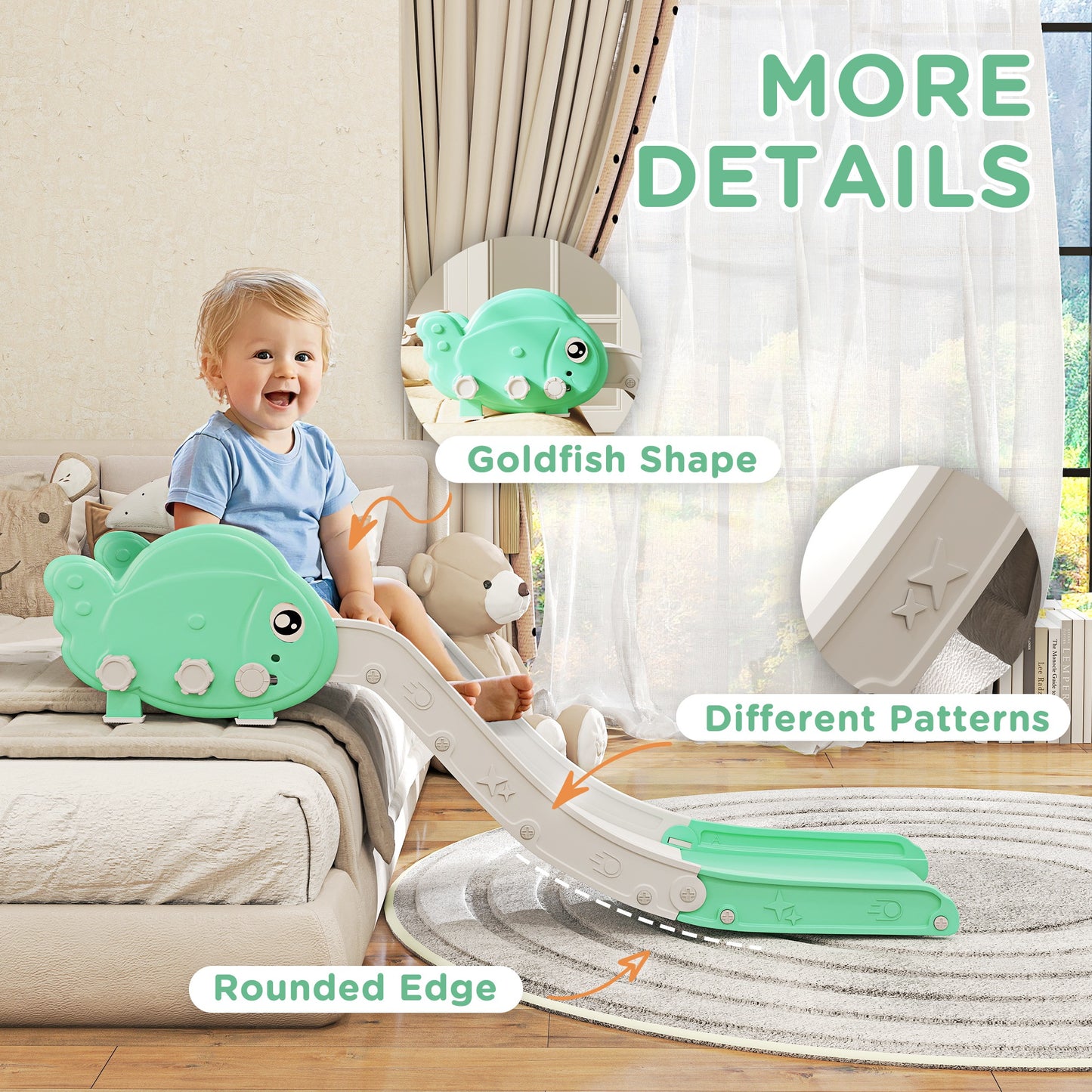 Kids Sofa Slide with 130cm Extended Length