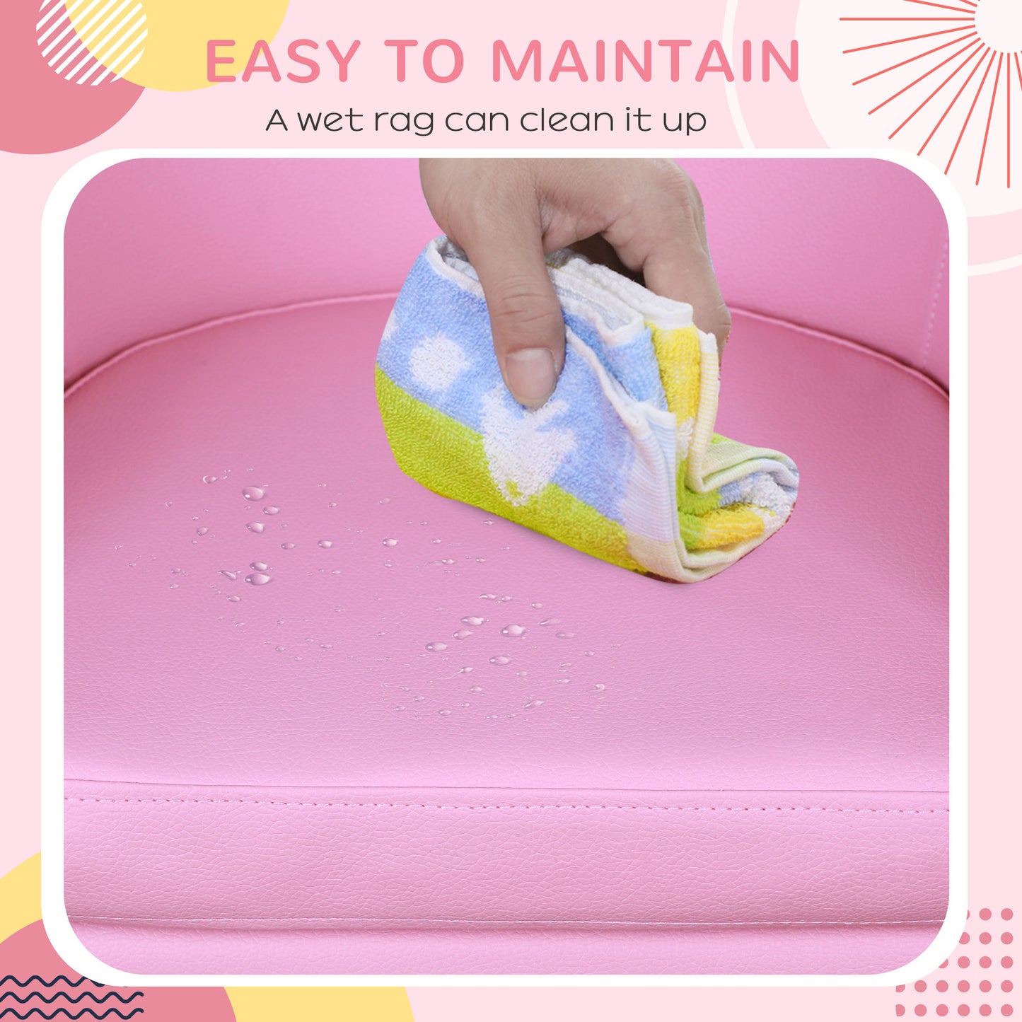 Kids Toddler Sofa Children's Armchair Footstool with Thick Padding