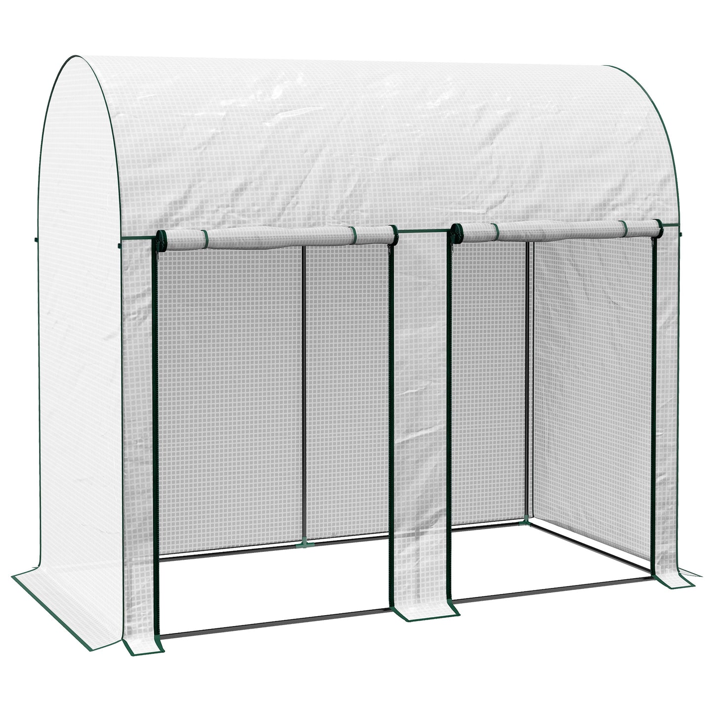 200 x 100cm Walk-In Greenhouse, with Zipped Doors