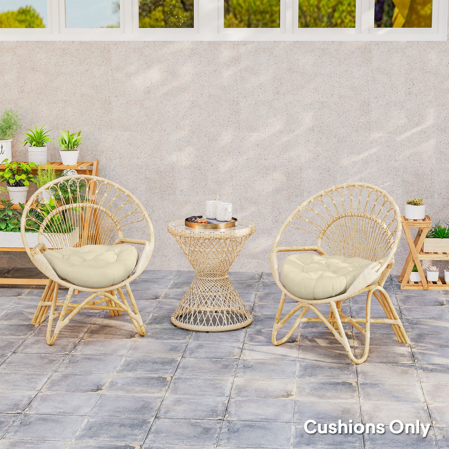 Set of Two Φ60cm Outdoor Cushions