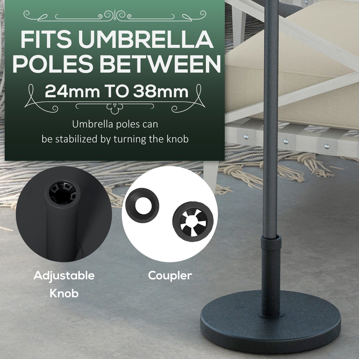 15kg Concrete Umbrella Parasol Base