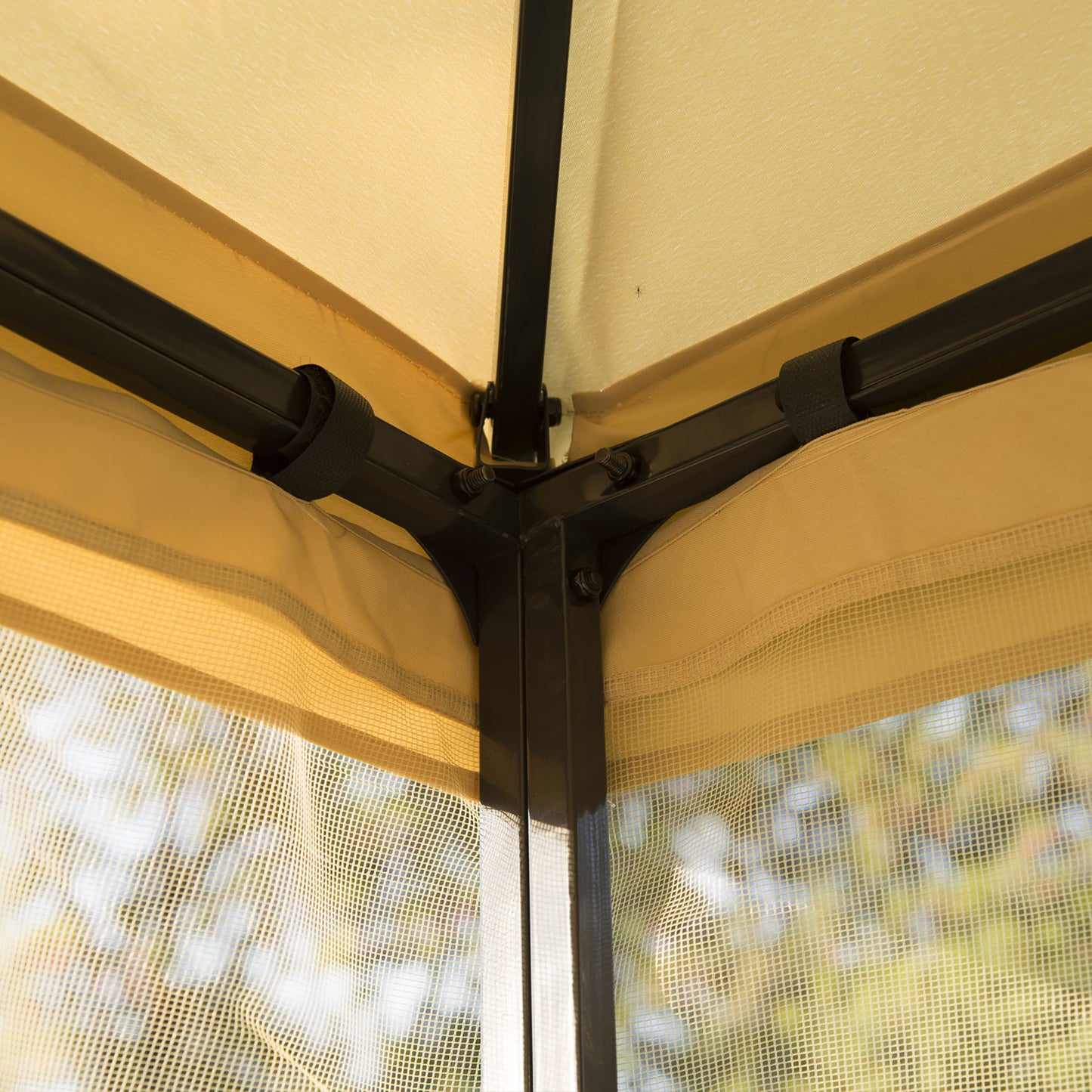 3(m) x 3(m) Garden Gazebo, Double Roof Outdoor Gazebo Canopy Shelter (1)