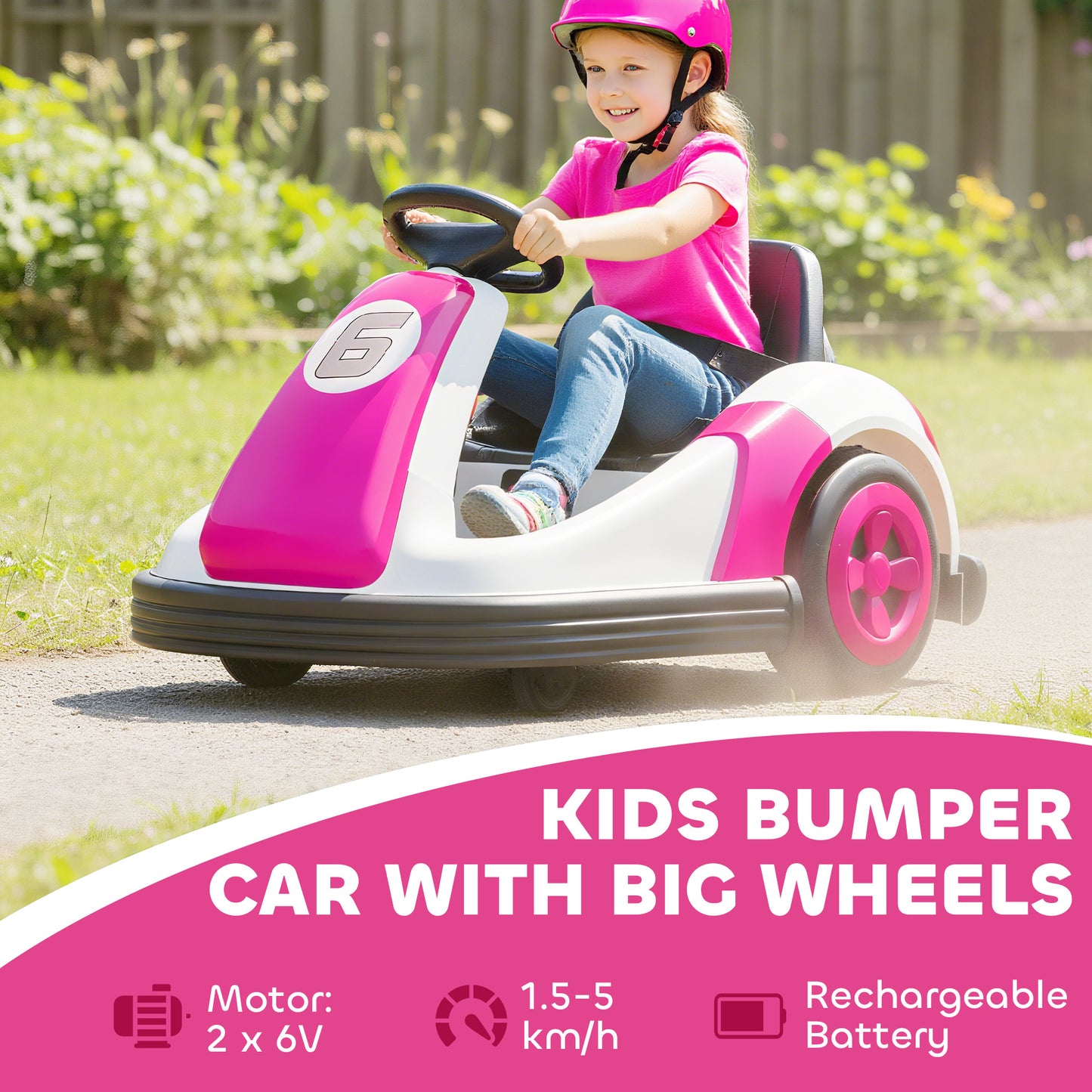 Kids Bumper Car with 360-Degree Rotation