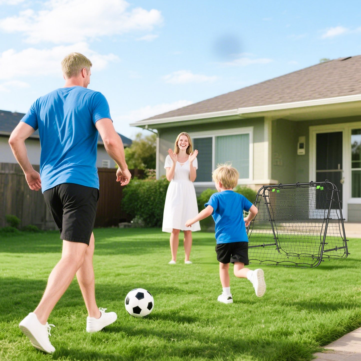 Double Sided Football Rebounder Net