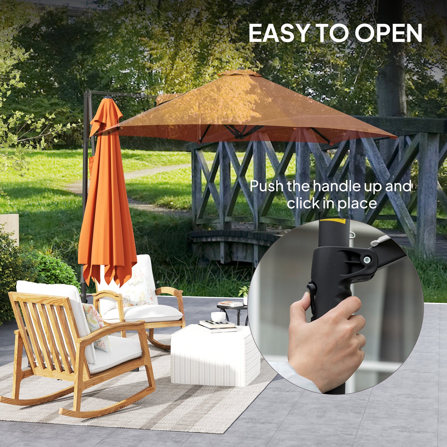 2.5m Rotating Cantilever Parasol