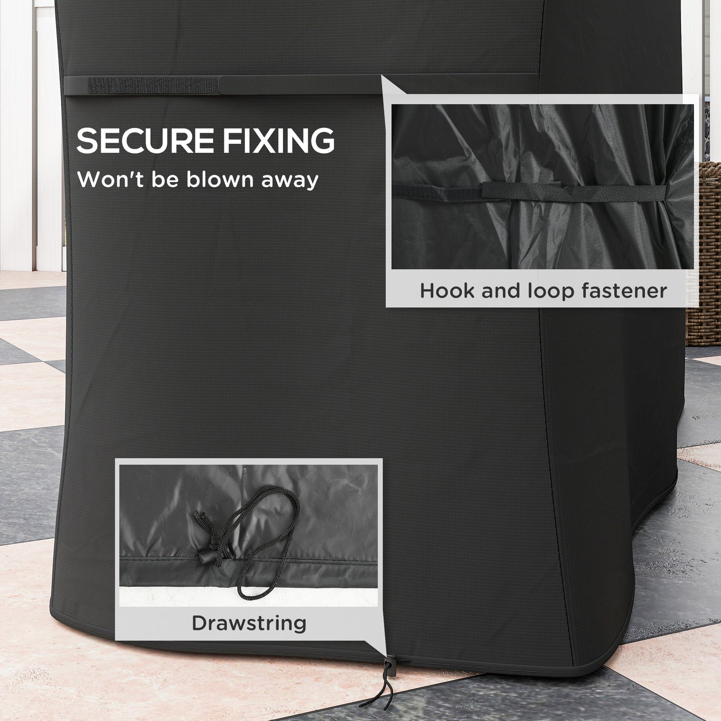 147 x 61cm Plastic Coated Protective Grill Cover