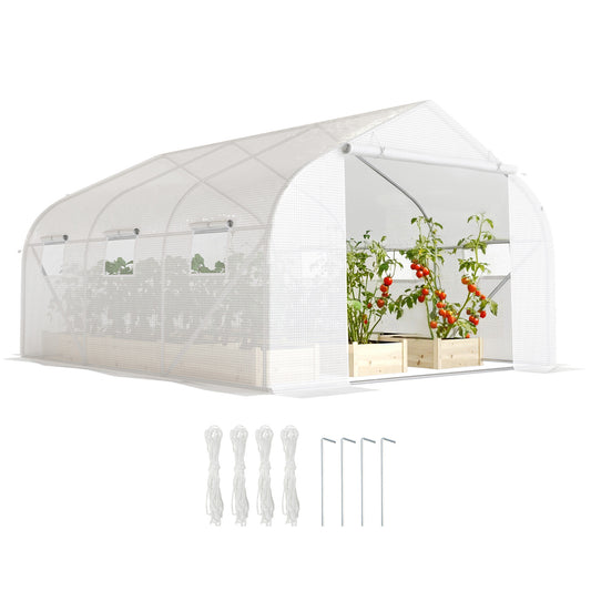 3.5 x 3 x 2m, Walk-In Polytunnel Greenhouse Warm House Garden