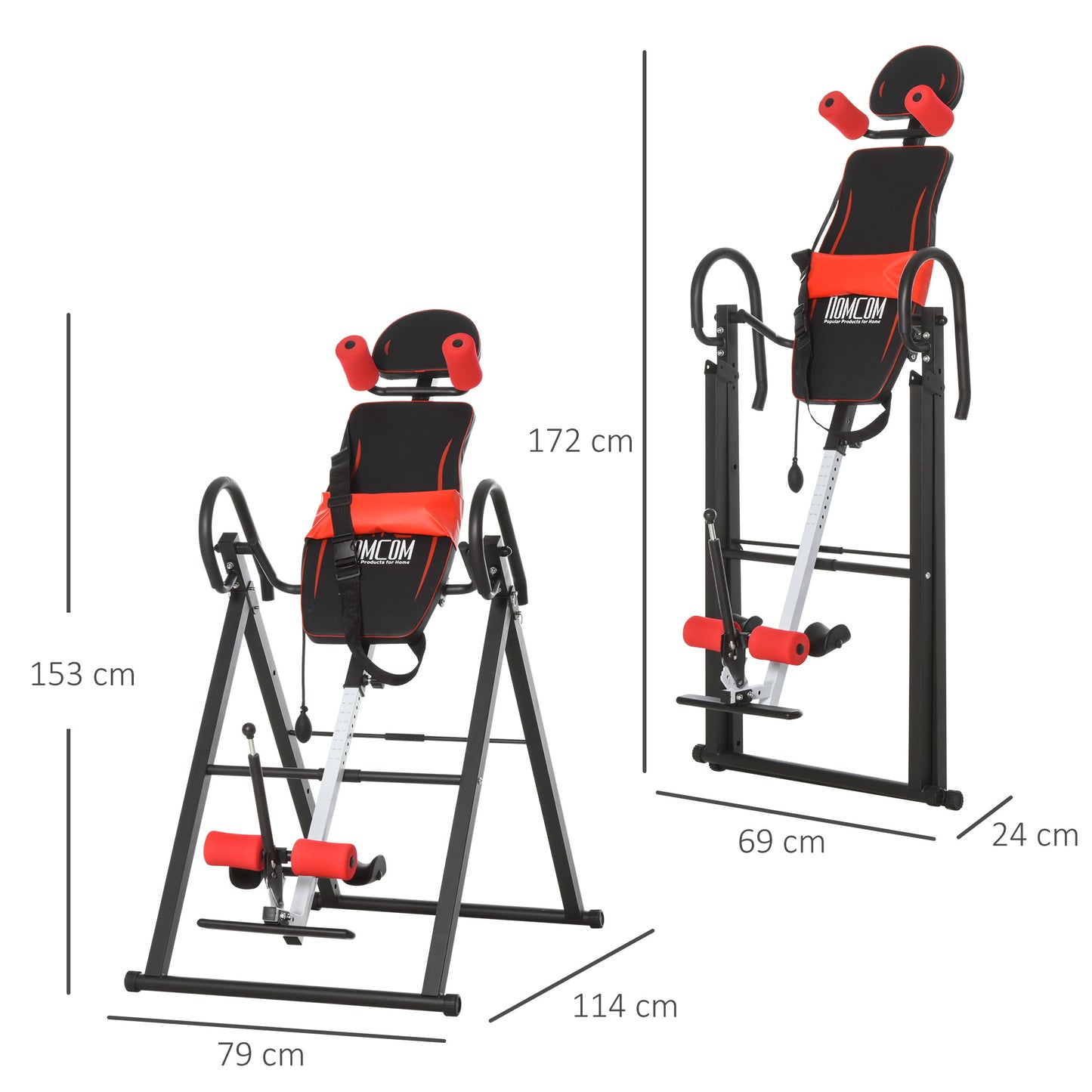 Gravity Inversion Table with Safety Belt Adjustable Hand Stand