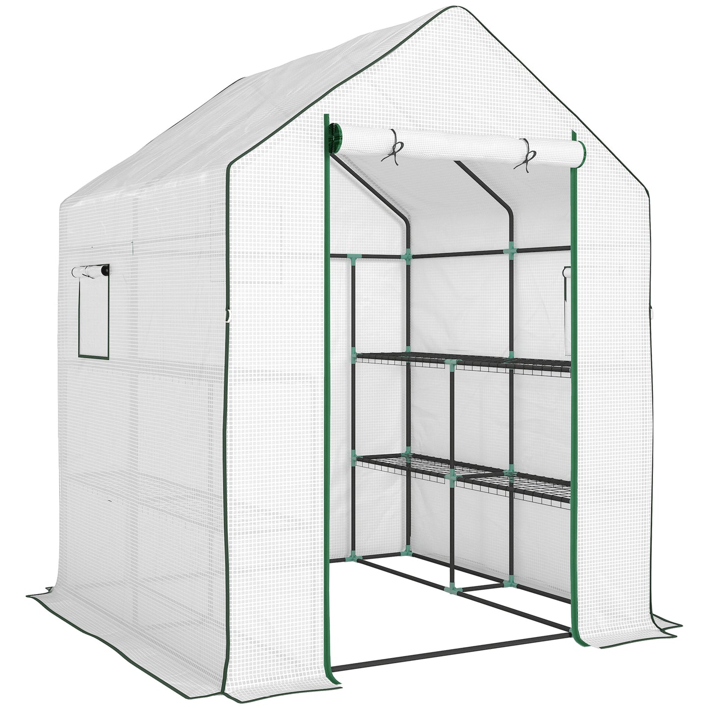 143 x 140cm Walk-In Greenhouse, with Accessories