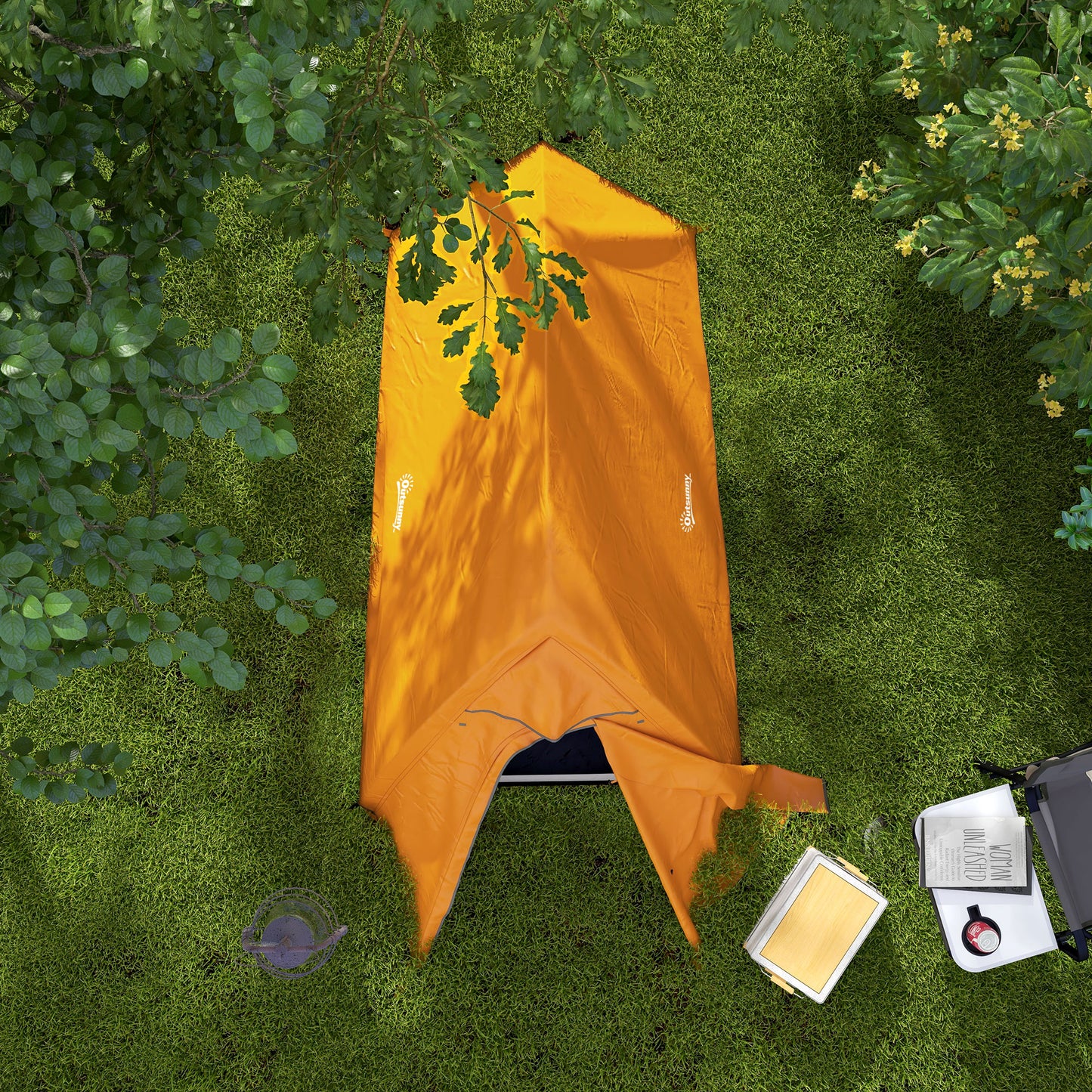 Double Layer Camping Tent, 1-2 Man Backpacking Tent with Carry Bag