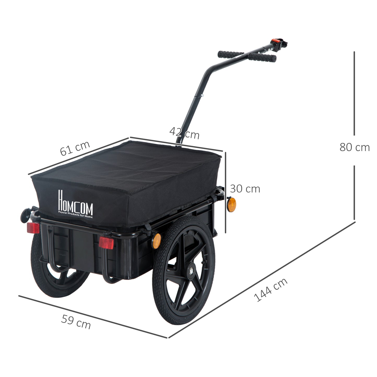 Cargo Trailer Bike Stroller Garden Trolley W/Carrier Utility