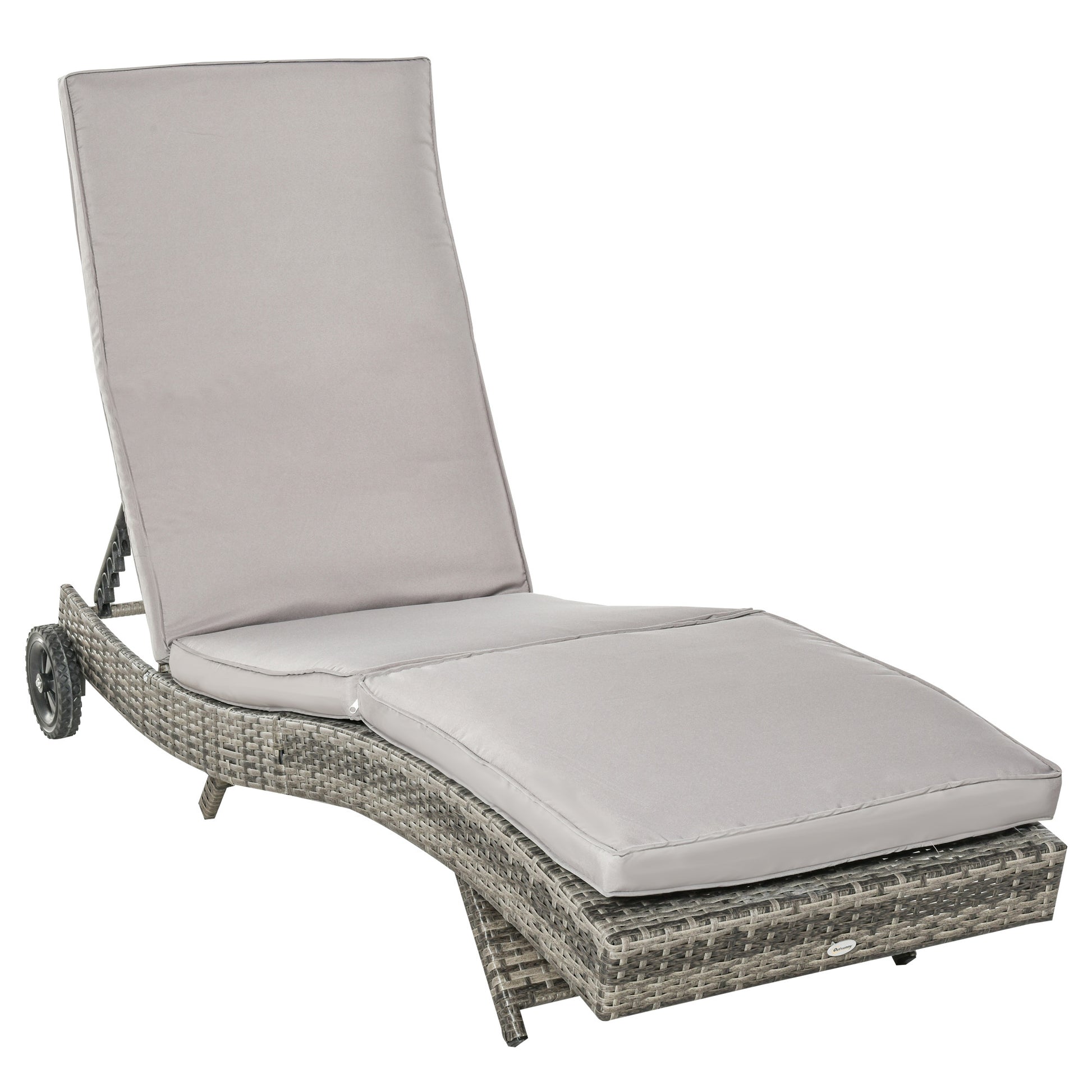 Patio Wicker Chaise Lounge Chair
