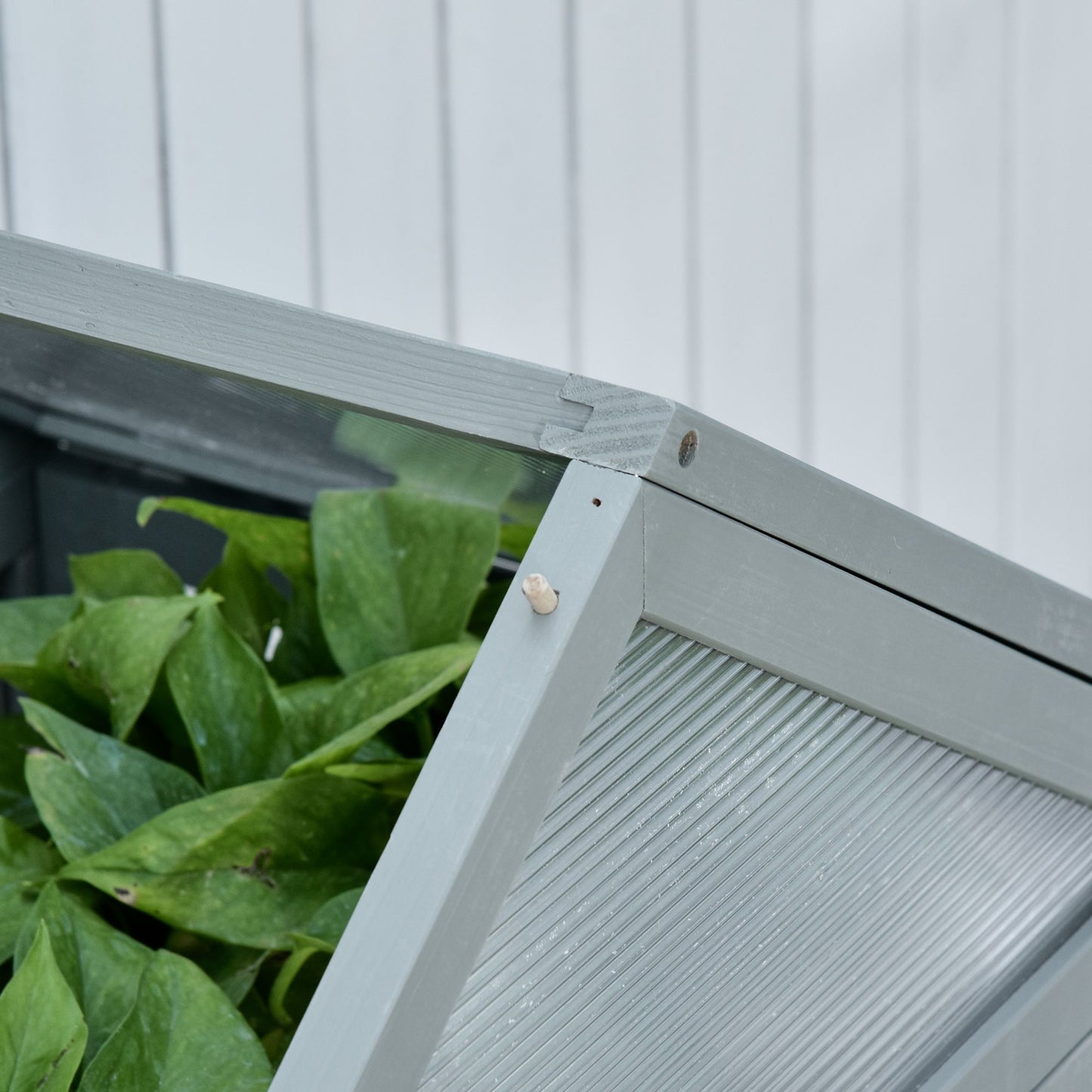 Garden Cold Frame Polycarbonate Greenhouse with Adjustable Shelves