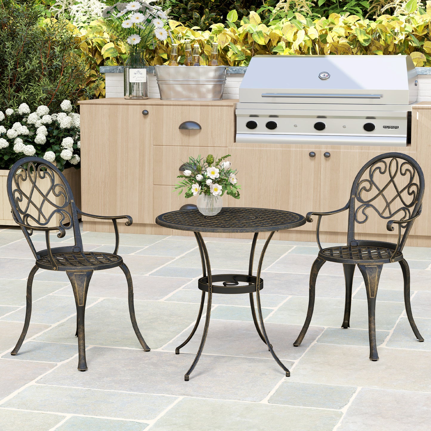 Three-Piece Elegant Aluminium Garden Set