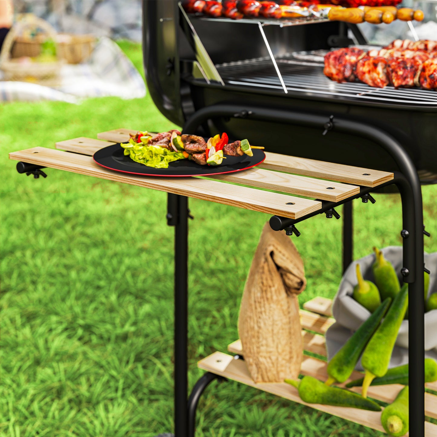 Charcoal Barbecue Grill Portable BBQ Grill